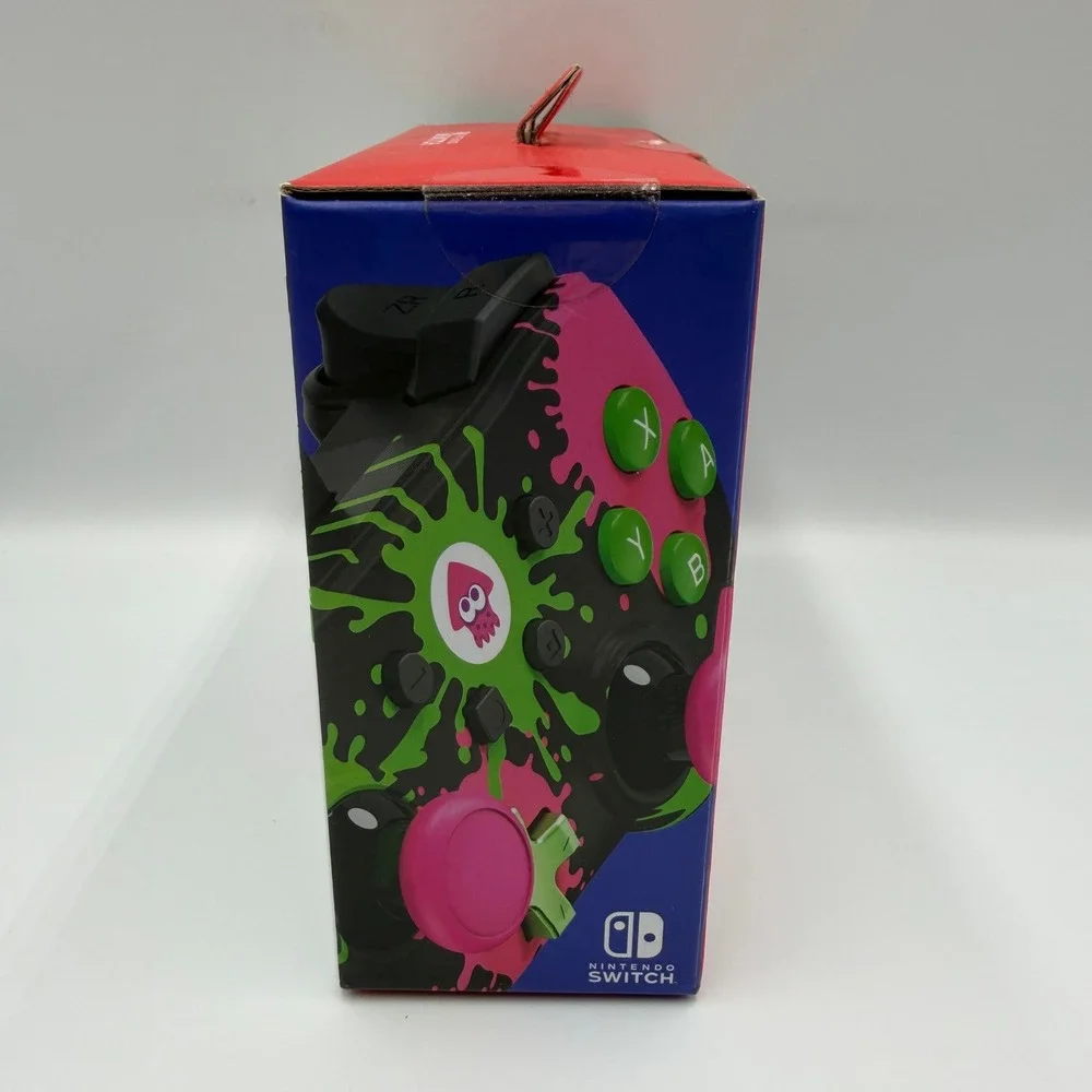 PowerA Nintendo Switch Wired Controller Splatoon 2 Edition Neon Pink Green New